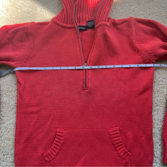 Taylor Marcs Women’s Coral 1/4 Zip Pullover 100% Cotton Sweater - Size S - EUC - Picture 7 of 7